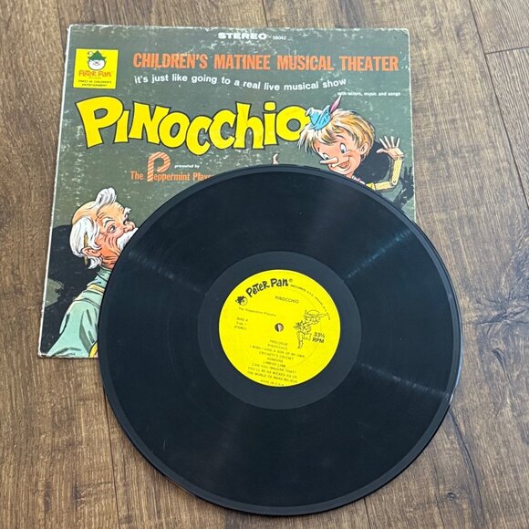 Pinocchio Children's Matinee Music Theater The Peppermint Players LP S8042 - Picture 3 of 4
